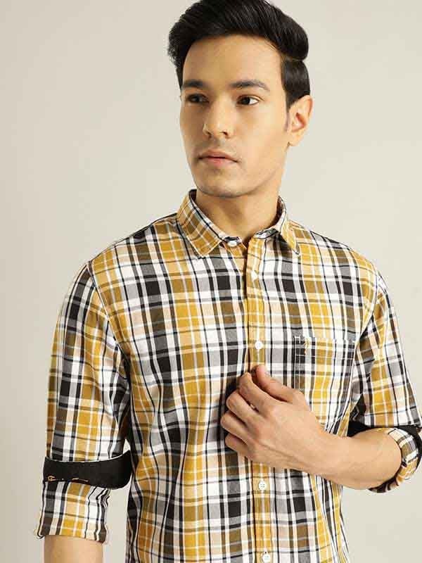 Indian Terrain Men Checkered Multicolor Shirt